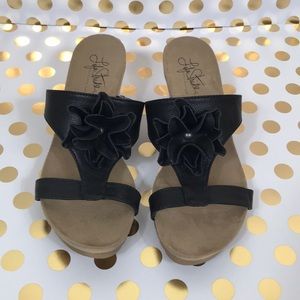 LifeStride Sandal Black Sz 6.5 Notice NWB